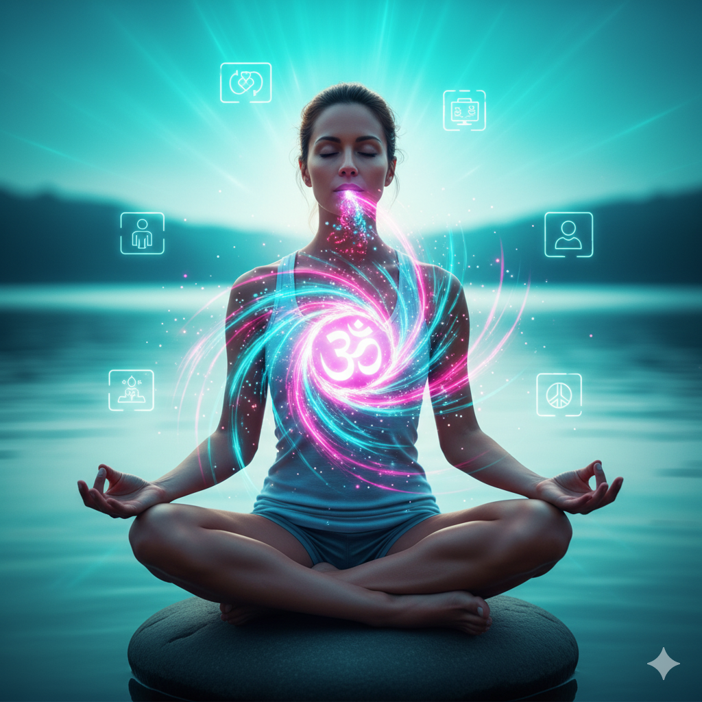 Ayurvedik yaşam tarzını temsil eden dengeli kompozisyon