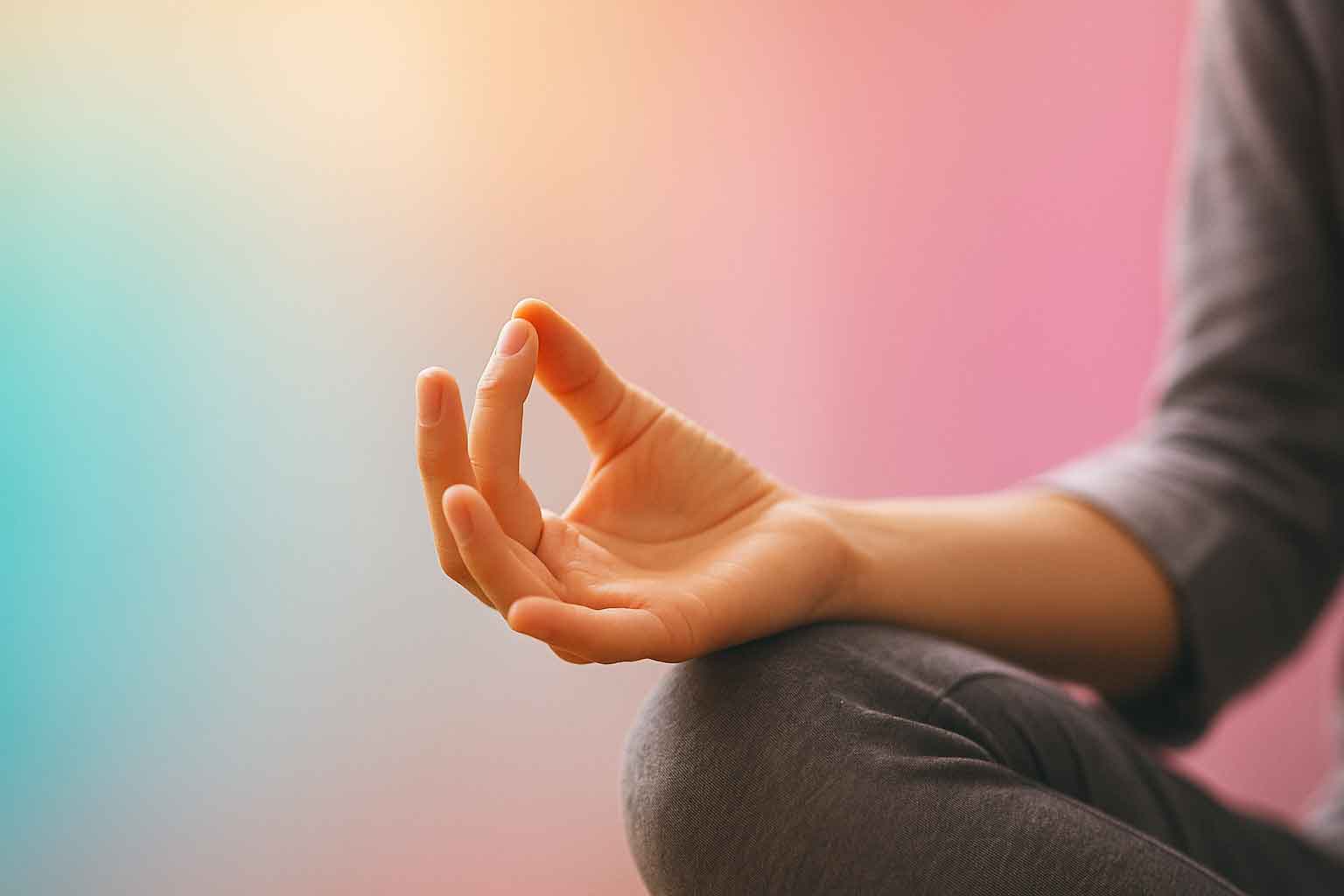 Meditasyon sırasında gyan mudra ile dinginlik ve odak