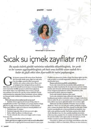 Pozitif Dergisi – Ayurvedik Rutinler sayfası (1)