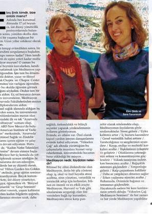 Şalom Dergisi Ekim 2014 - Ebru Şinik Röportajı 2